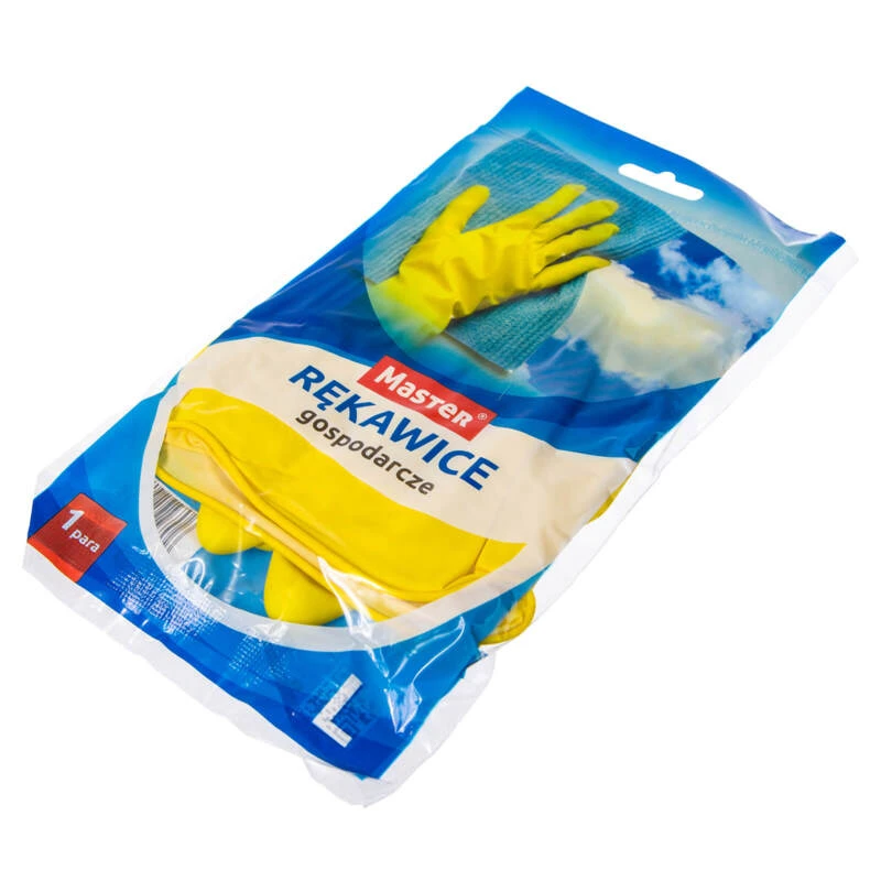 RĘKAWICE GUMOWE FLOK. ŻÓŁTE L/12