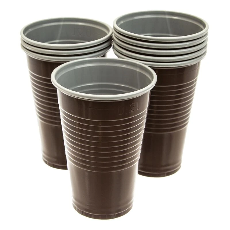 KUBKI 200ML A100 BRĄZOW-BIAŁY