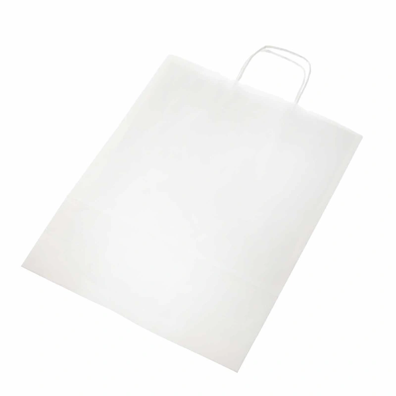 TORBA PAPIEROWA BIAŁA Z UCHWYTEM SKRĘCANYM 31X12X41 